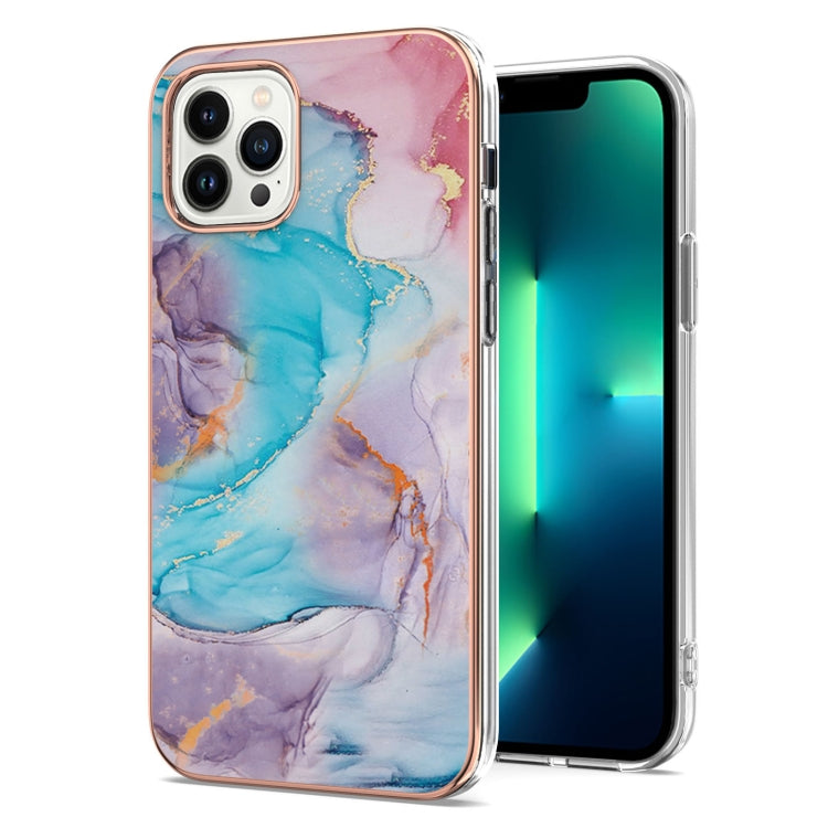 For iPhone 16 Pro Electroplating Pattern IMD TPU Shockproof Case(Milky Way Blue Marble) - iPhone 16 Pro Cases by buy2fix | Online Shopping UK | buy2fix