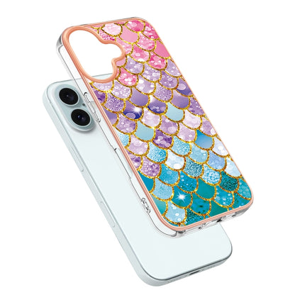 For iPhone 16 Plus Electroplating Pattern IMD TPU Shockproof Case(Colorful Scales) - iPhone 16 Plus Cases by buy2fix | Online Shopping UK | buy2fix