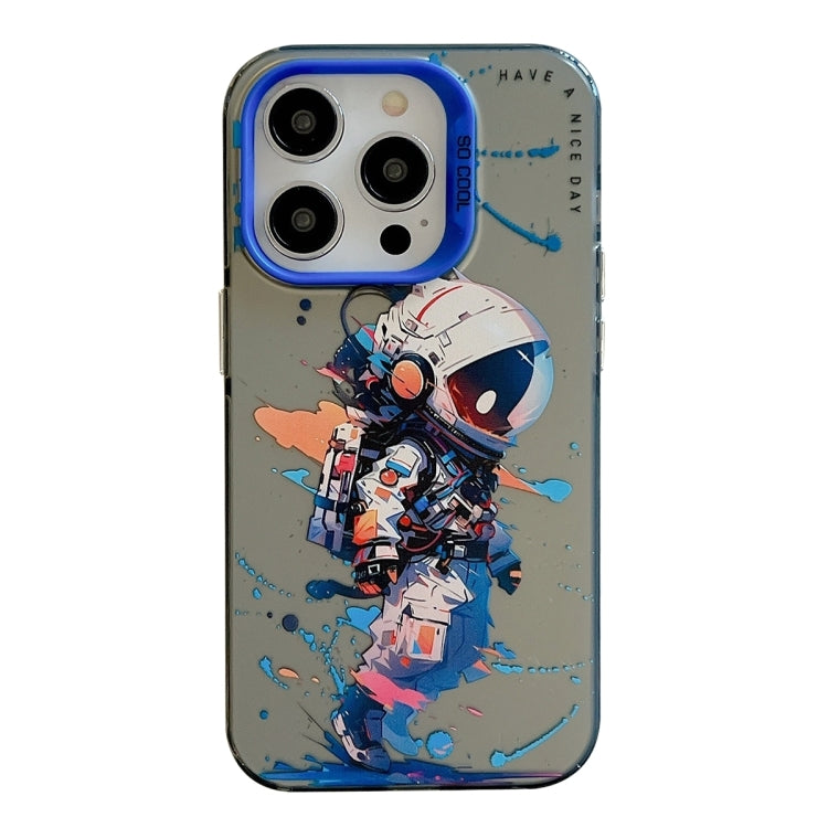 For iPhone 16 Pro Max Animal Pattern Oil Painting Series PC + TPU Phone Case(Tattered Astronaut) - iPhone 16 Pro Max Cases by buy2fix | Online Shopping UK | buy2fix