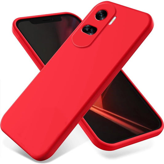 For Honor 90 Lite / X50i Pure Color Liquid Silicone Shockproof Phone Case(Red) - Honor Cases by buy2fix | Online Shopping UK | buy2fix