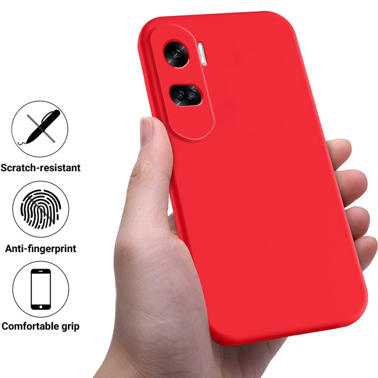 For Honor 90 Lite / X50i Pure Color Liquid Silicone Shockproof Phone Case(Red) - Honor Cases by buy2fix | Online Shopping UK | buy2fix