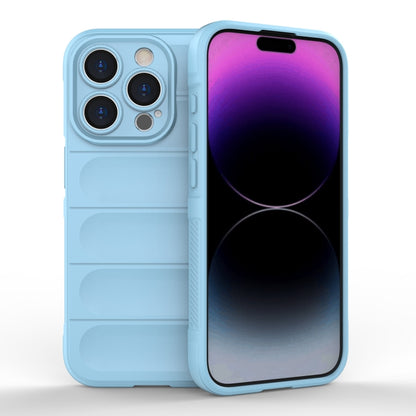 For iPhone 15 Pro Magic Shield TPU + Flannel Phone Case(Light Blue) - iPhone 15 Pro Cases by buy2fix | Online Shopping UK | buy2fix