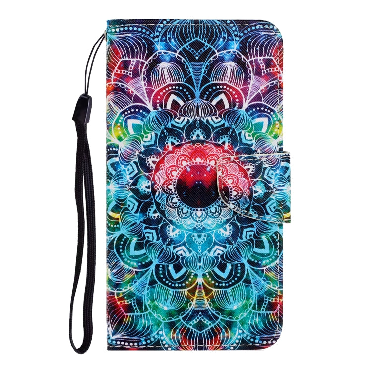 For iPhone 16 3D Colored Drawing Flip Leather Phone Case(Mandala) - iPhone 16 Cases by buy2fix | Online Shopping UK | buy2fix