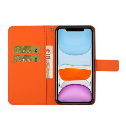 For iPhone 16 Pro Ethnic Style Embossed Pattern Leather Phone Case(Orange) - iPhone 16 Pro Cases by buy2fix | Online Shopping UK | buy2fix