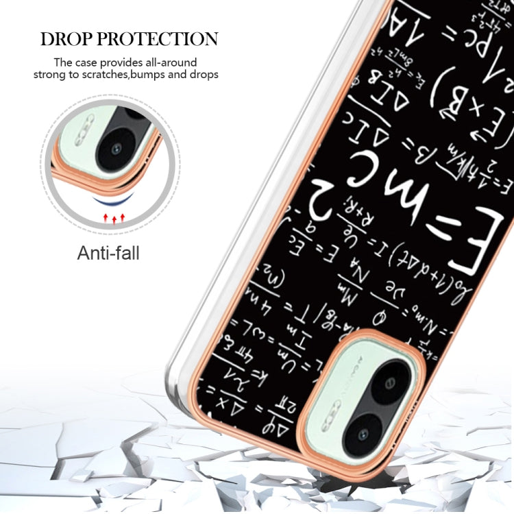 For Xiaomi Redmi A1 Electroplating Marble Dual-side IMD Phone Case(Equation) - Xiaomi Cases by buy2fix | Online Shopping UK | buy2fix