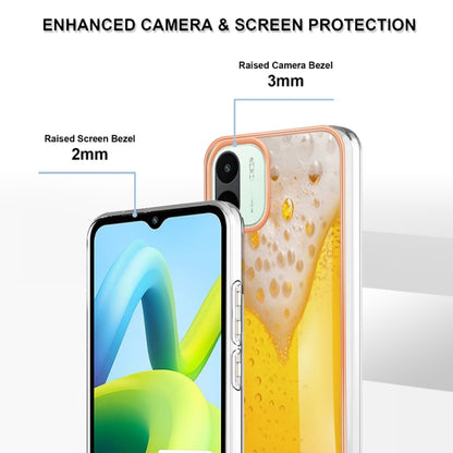 For Xiaomi Redmi A1 Electroplating Marble Dual-side IMD Phone Case(Draft Beer) - Xiaomi Cases by buy2fix | Online Shopping UK | buy2fix