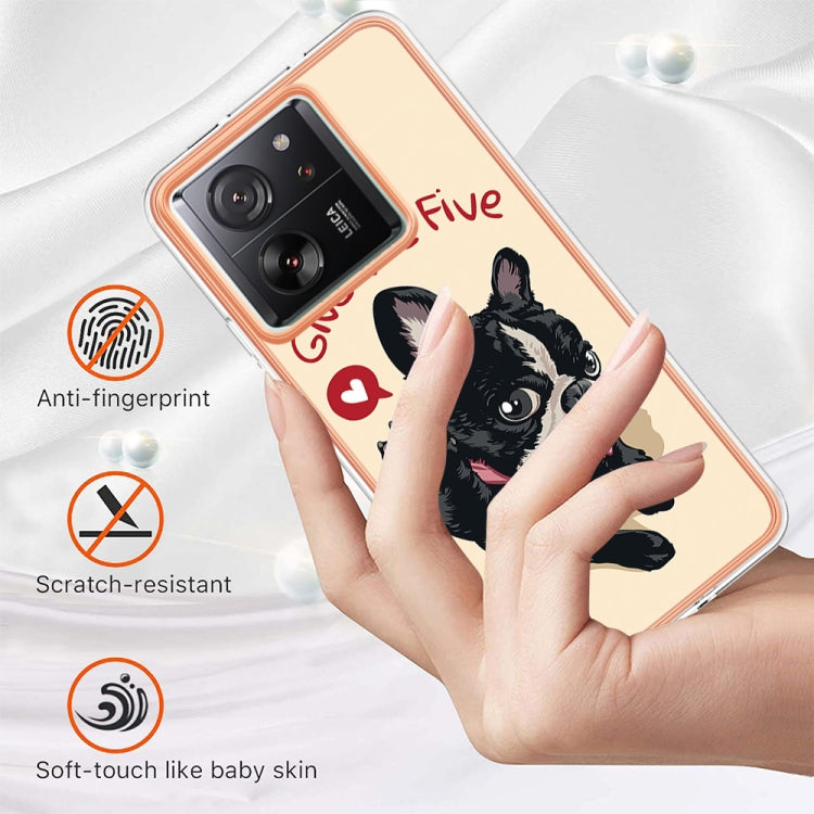 For Xiaomi 13T/13T Pro Electroplating Marble Dual-side IMD Phone Case(Lucky Dog) - Xiaomi Cases by buy2fix | Online Shopping UK | buy2fix