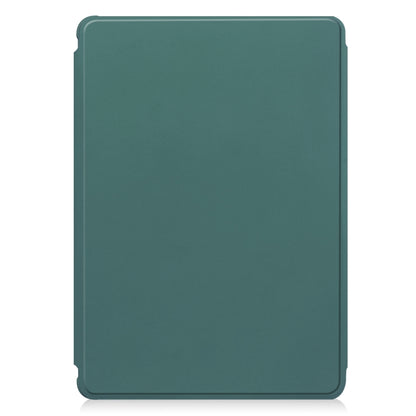 For Samsung Galaxy Tab S9 FE+ 360 Rotation Transparent Smart Leather Case(Dark Green) - Galaxy Tab S9 FE+ by buy2fix | Online Shopping UK | buy2fix