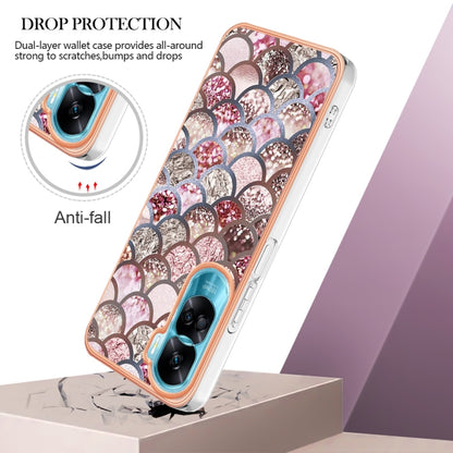 For Honor 90 Lite 5G Electroplating IMD TPU Phone Case(Pink Scales) - Honor Cases by buy2fix | Online Shopping UK | buy2fix