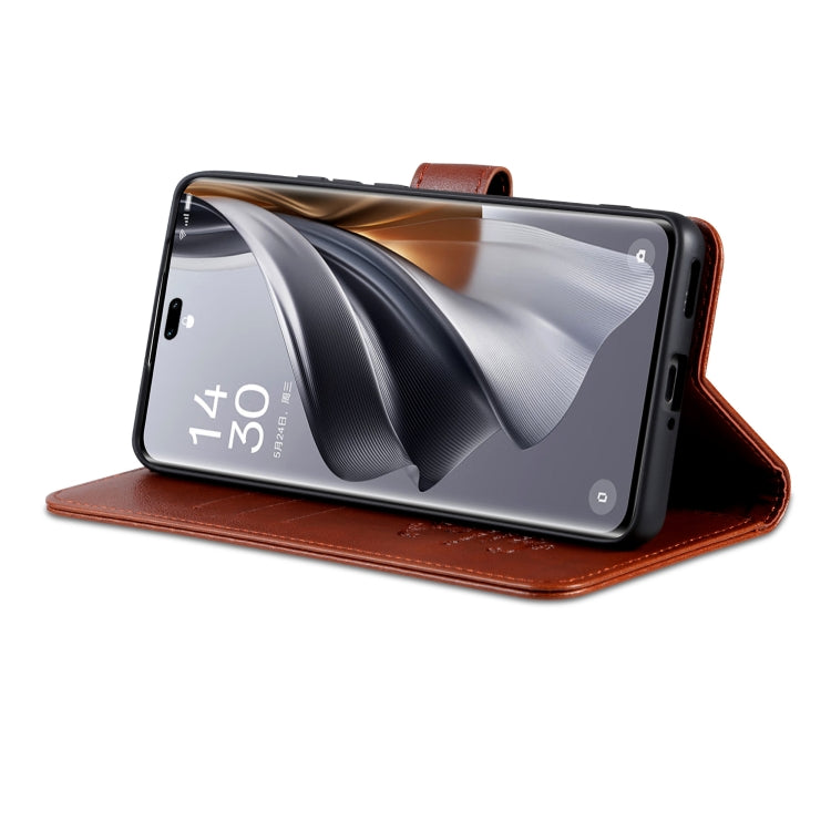 For Huawei nova13 Pro AZNS Sheepskin Texture Flip Leather Phone Case(Brown) - Huawei Cases by AZNS | Online Shopping UK | buy2fix