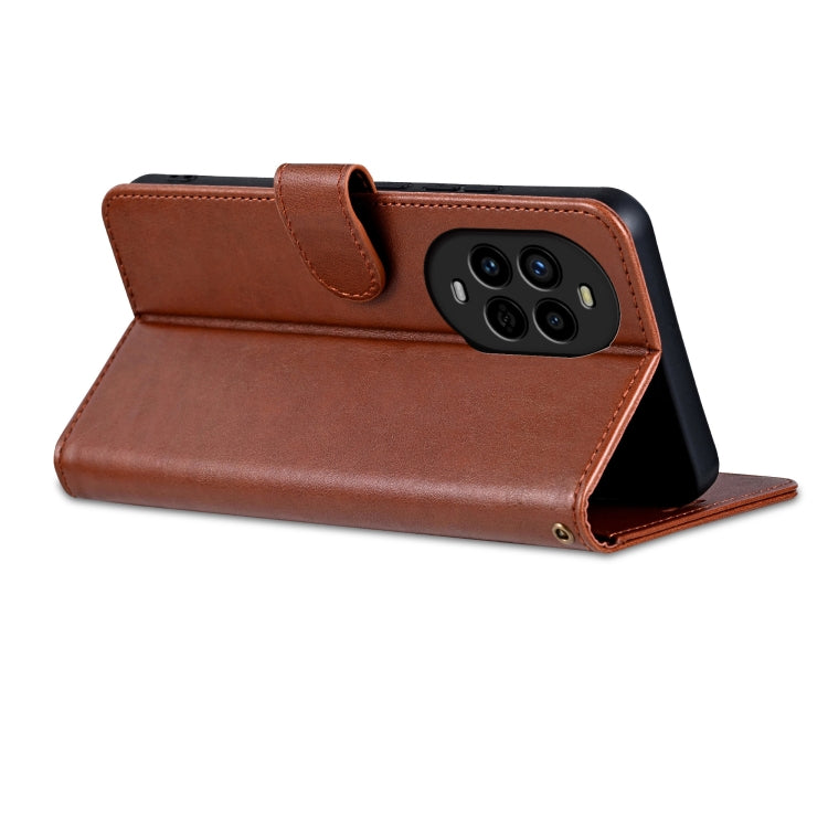 For Huawei nova13 Pro AZNS Sheepskin Texture Flip Leather Phone Case(Brown) - Huawei Cases by AZNS | Online Shopping UK | buy2fix