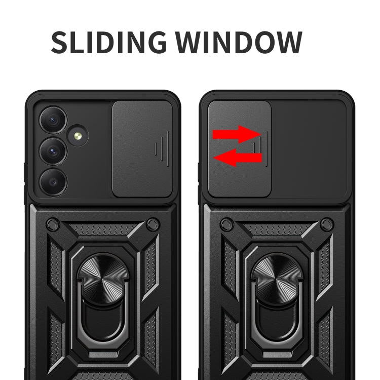 For Samsung Galaxy A35 5G Sliding Camera Cover Design TPU+PC Phone Case(Black) - Galaxy Phone Cases by buy2fix | Online Shopping UK | buy2fix