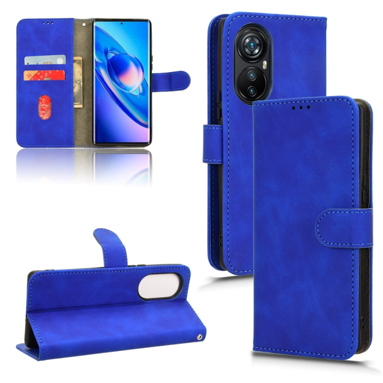 For Blackview A200 Pro Skin Feel Magnetic Flip Leather Phone Case(Blue) - More Brand by buy2fix | Online Shopping UK | buy2fix