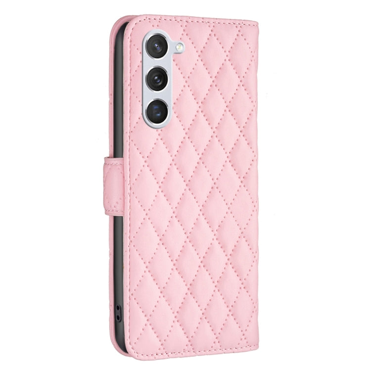 For Samsung Galaxy S24 5G Diamond Lattice Wallet Flip Leather Phone Case(Pink) - Galaxy S24 5G Cases by buy2fix | Online Shopping UK | buy2fix