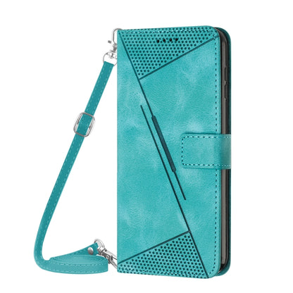 For OnePlus 12 Dream Triangle Leather Phone Case with Lanyard(Green) - OnePlus Cases by buy2fix | Online Shopping UK | buy2fix