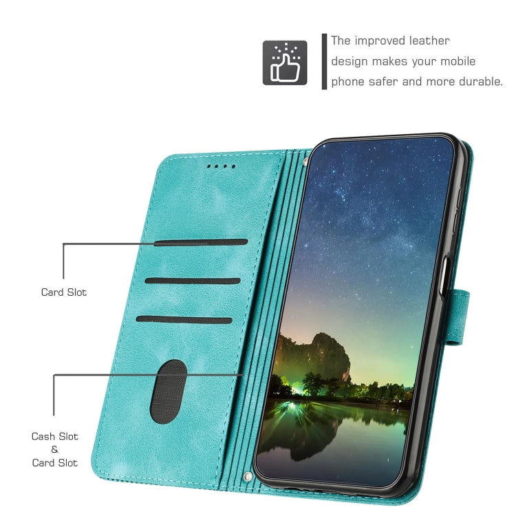 For OnePlus 12 Dream Triangle Leather Phone Case with Lanyard(Green) - OnePlus Cases by buy2fix | Online Shopping UK | buy2fix