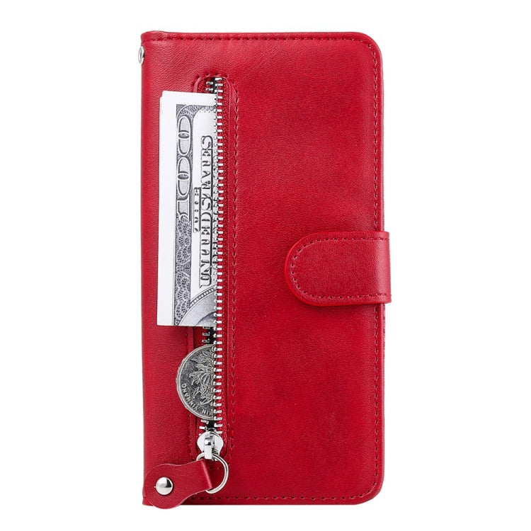 For OnePlus 13 Fashion Calf Texture Zipper Leather Phone Case(Red) - OnePlus Cases by buy2fix | Online Shopping UK | buy2fix