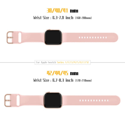 For Apple Watch Series 8 41mm Pin Buckle Silicone Watch Band(Pink) - Watch Bands by buy2fix | Online Shopping UK | buy2fix