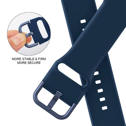 For Apple Watch 38mm Pin Buckle Silicone Watch Band(Abyss Blue) - Watch Bands by buy2fix | Online Shopping UK | buy2fix