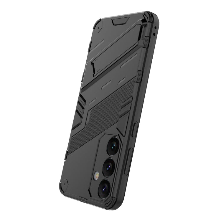 For Samsung Galaxy S24+ 5G Punk Armor 2 in 1 PC + TPU Shockproof Phone Case with Invisible Holder(Black) - Galaxy S24+ 5G Cases by buy2fix | Online Shopping UK | buy2fix