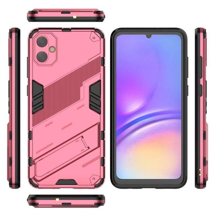 For Samsung Galaxy A05 4G Punk Armor 2 in 1 PC + TPU Shockproof Phone Case with Invisible Holder(Light Red) - Galaxy Phone Cases by buy2fix | Online Shopping UK | buy2fix