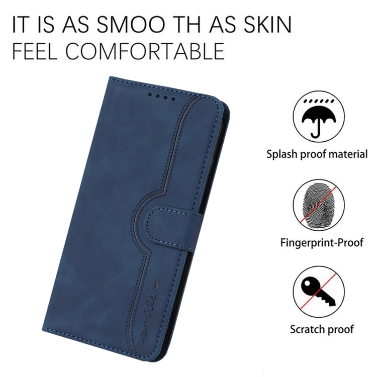 For Motorola Moto G Stylus 5G 2024 Heart Pattern Skin Feel Leather Phone Case(Royal Blue) - Motorola Cases by buy2fix | Online Shopping UK | buy2fix