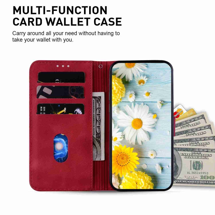 For Samsung Galaxy S23+ 5G Lily Embossed Leather Phone Case(Red) - Galaxy S23+ 5G Cases by buy2fix | Online Shopping UK | buy2fix