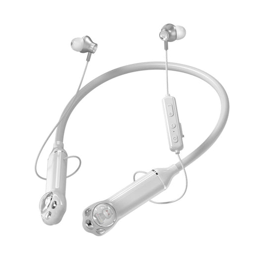 K1692 Meow Planet Neck-mounted Noise Reduction Sports Bluetooth Earphones(White) - Neck-mounted Earphone by buy2fix | Online Shopping UK | buy2fix