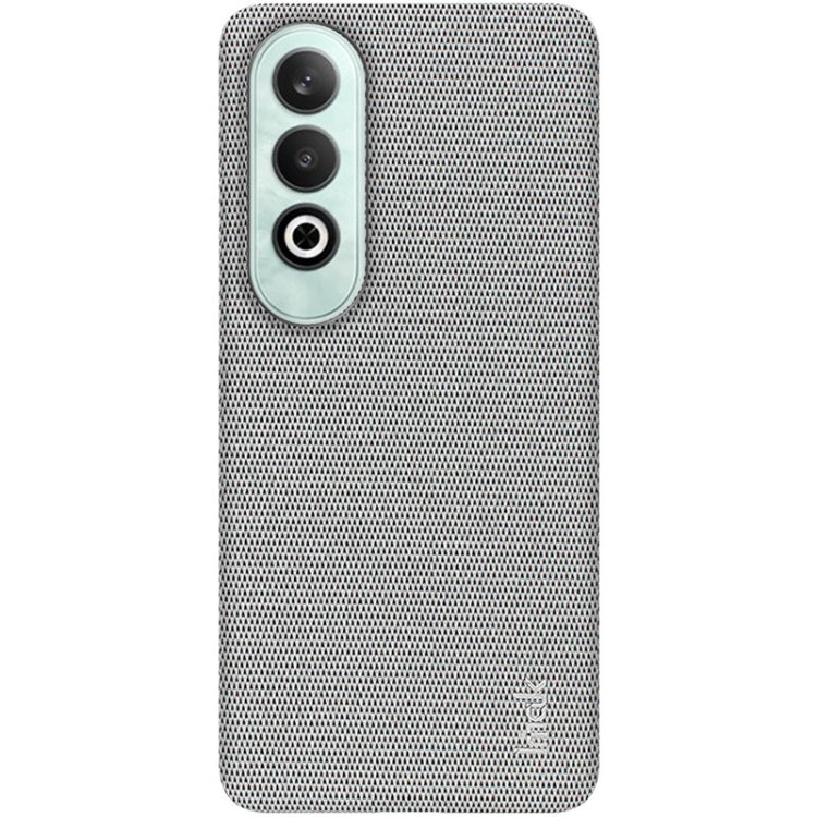 For OnePlus Nord CE4 5G imak Ruiyi Series Cloth Texture PU + PC Phone Case(Light Grey) - OnePlus Cases by imak | Online Shopping UK | buy2fix