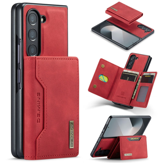 For Samsung Galaxy Z Fold6 DG.MING M2 Series 3-Fold Multi Card Bag + Magnetic Phone Case(Red) - Galaxy Z Fold6 5G Cases by DG.MING | Online Shopping UK | buy2fix