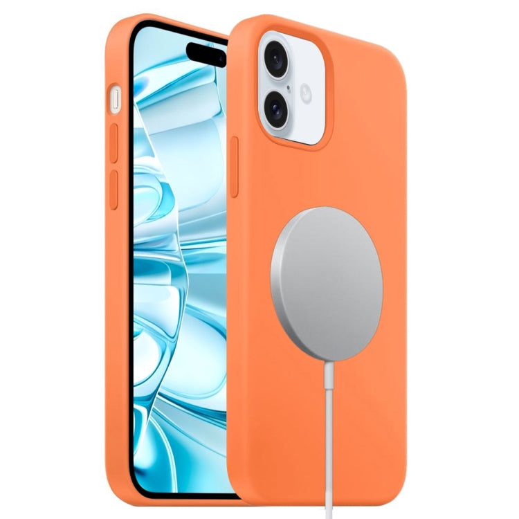 For iPhone 16 Liquid Silicone Full Coverage MagSafe Phone Case(Orange) - iPhone 16 Cases by buy2fix | Online Shopping UK | buy2fix