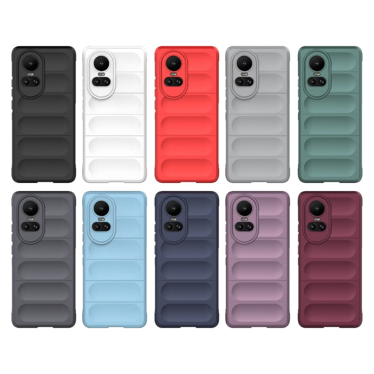 For OPPO Reno10 5G Global Magic Shield TPU + Flannel Phone Case(Wine Red) - OPPO Cases by buy2fix | Online Shopping UK | buy2fix