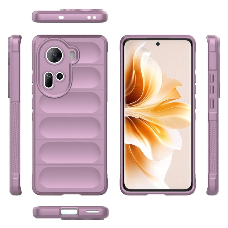 For OPPO Reno11 5G Global Magic Shield TPU + Flannel Phone Case(Purple) - Reno11 Cases by buy2fix | Online Shopping UK | buy2fix