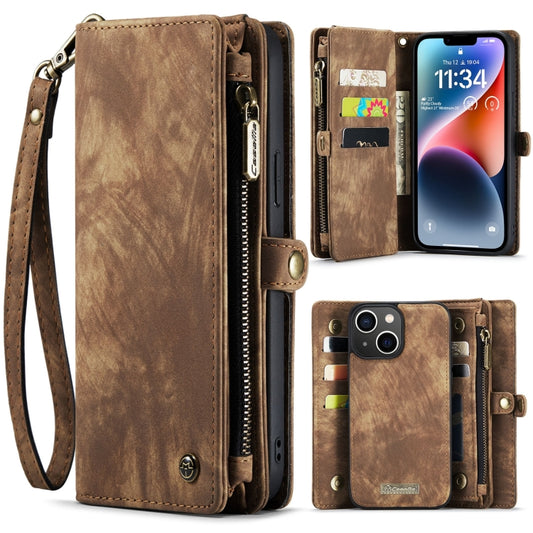 For iPhone 15 CaseMe 008 Detachable Multifunctional Leather Phone Case(Brown) - iPhone 15 Cases by CaseMe | Online Shopping UK | buy2fix