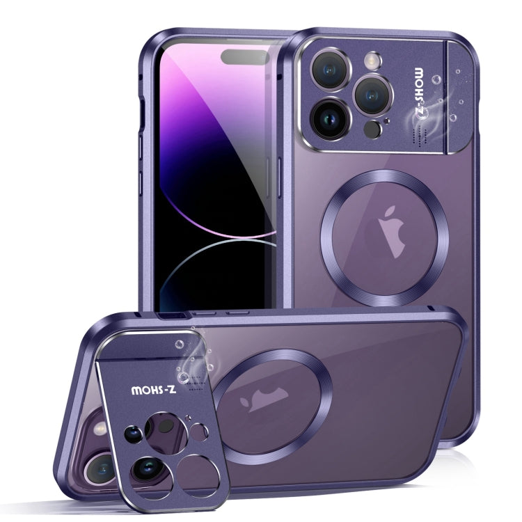 For iPhone 14 Pro Max Aromatherapy Holder Single-sided MagSafe Magnetic Phone Case(Purple) - iPhone 14 Pro Max Cases by buy2fix | Online Shopping UK | buy2fix