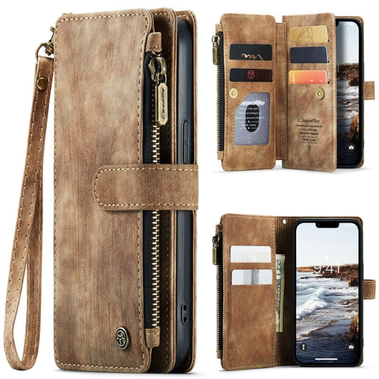 For iPhone 15 CaseMe C30 Multifunctional Leather Phone Case(Brown) - iPhone 15 Cases by CaseMe | Online Shopping UK | buy2fix