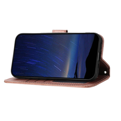 For iPhone 16 Oil Skin Zipper Wallet Leather Phone Case(Rose Gold) - iPhone 16 Cases by buy2fix | Online Shopping UK | buy2fix