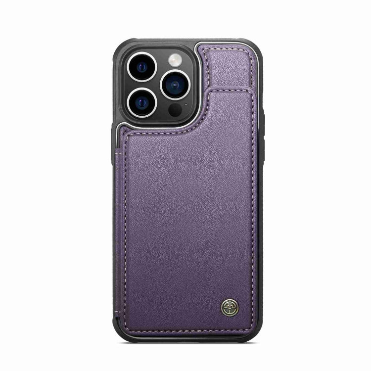 For iPhone 15 Pro Max CaseMe C22 Card Slots Holder RFID Anti-theft Phone Case(Purple) - iPhone 15 Pro Max Cases by CaseMe | Online Shopping UK | buy2fix