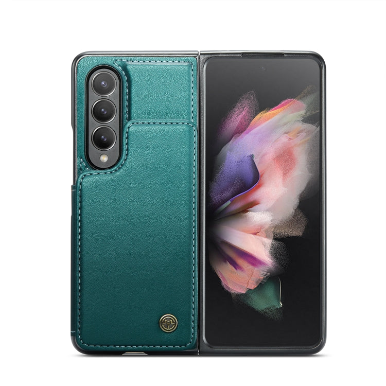 For Samsung Galaxy Z Fold3 5G CaseMe C22 PC+TPU Business Style RFID Anti-theft Leather Phone Case(Blue Green) - Galaxy Phone Cases by CaseMe | Online Shopping UK | buy2fix