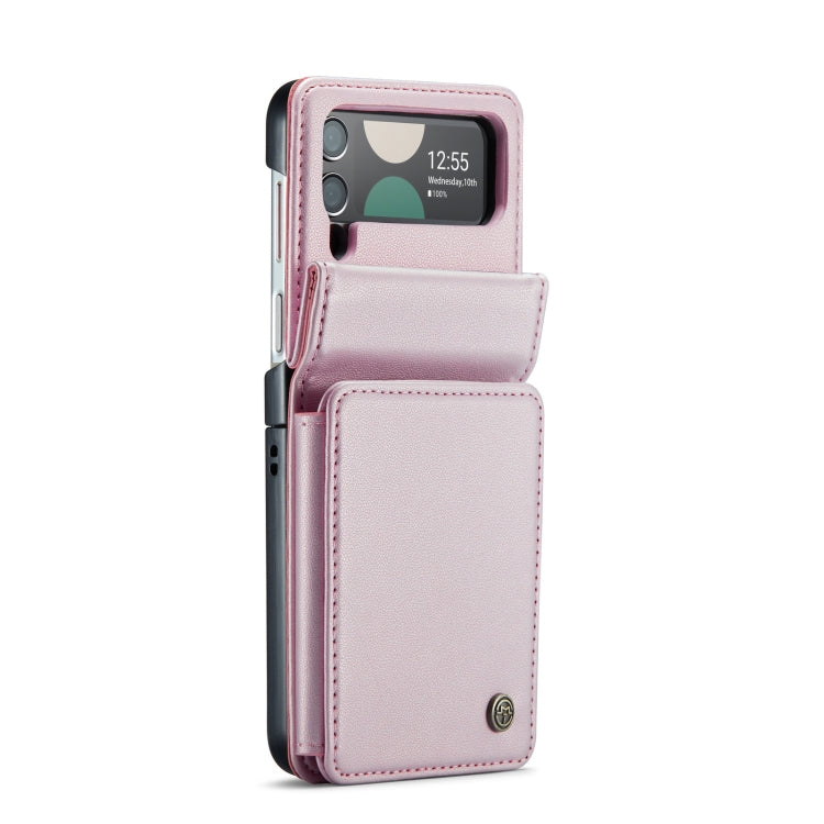 For Samsung Galaxy Z Flip3 5G CaseMe C22 PC+TPU Business Style RFID Anti-theft Leather Phone Case(Pink) - Galaxy Phone Cases by CaseMe | Online Shopping UK | buy2fix