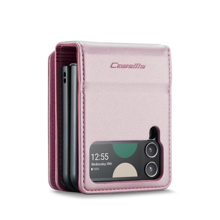 For Samsung Galaxy Z Flip3 5G CaseMe C22 PC+TPU Business Style RFID Anti-theft Leather Phone Case(Pink) - Galaxy Phone Cases by CaseMe | Online Shopping UK | buy2fix