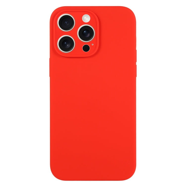 For iPhone 16 Pro Max Pure Color Liquid Silicone Fine Pore Phone Case(Red) - iPhone 16 Pro Max Cases by buy2fix | Online Shopping UK | buy2fix