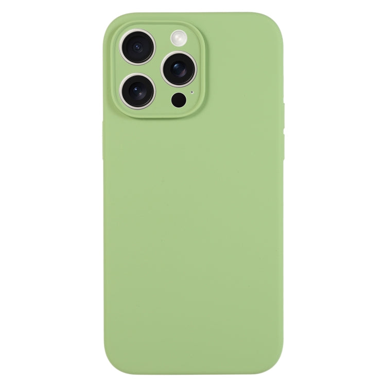 For iPhone 16 Pro Pure Color Liquid Silicone Fine Pore Phone Case(Mint Green) - iPhone 16 Pro Cases by buy2fix | Online Shopping UK | buy2fix