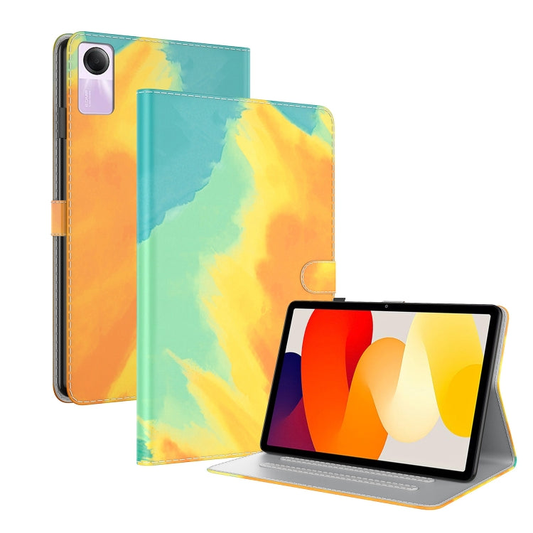 For Xiaomi Redmi Pad SE 11 inch Watercolor Pattern Flip Leather Tablet Case(Autumn Leaves) - More Tablet Cases by buy2fix | Online Shopping UK | buy2fix