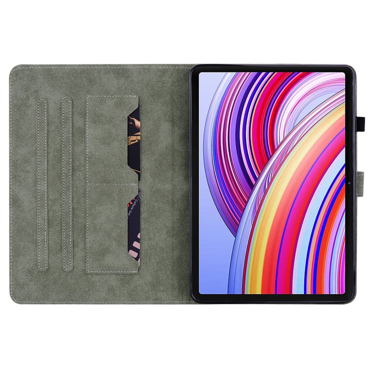 For Xiaomi Redmi Pad Pro 12.1 Tiger Pattern Flip Leather Tablet Case(Grey) - More Tablet Cases by buy2fix | Online Shopping UK | buy2fix