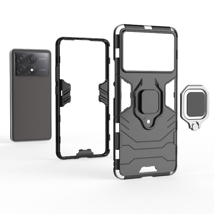 For Xiaomi Redmi K70E Shockproof PC + TPU Holder Phone Case(Navy Blue) - K70E Cases by buy2fix | Online Shopping UK | buy2fix