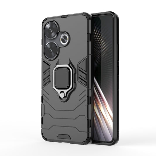 For Xiaomi Poco F6 Shockproof PC + TPU Holder Phone Case(Black) - Xiaomi Cases by buy2fix | Online Shopping UK | buy2fix