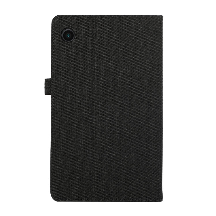 For Samsung Galaxy Tab A9+ Horizontal Flip TPU + Fabric PU Leather Tablet Case(Black) - Galaxy Tab A9+ by buy2fix | Online Shopping UK | buy2fix