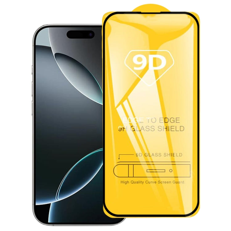 For iPhone 16 Pro 9D Full Glue Screen Tempered Glass Film - iPhone 16 Pro Tempered Glass by buy2fix | Online Shopping UK | buy2fix