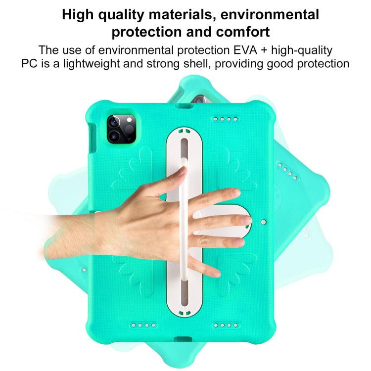 For iPad Pro 11 2024 Shield 360 Rotation Handle EVA Shockproof PC Tablet Case(Mint Green Beige) - iPad Pro 11 2024 Cases by buy2fix | Online Shopping UK | buy2fix